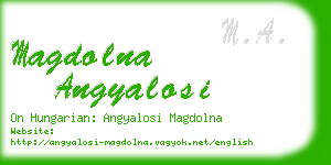 magdolna angyalosi business card